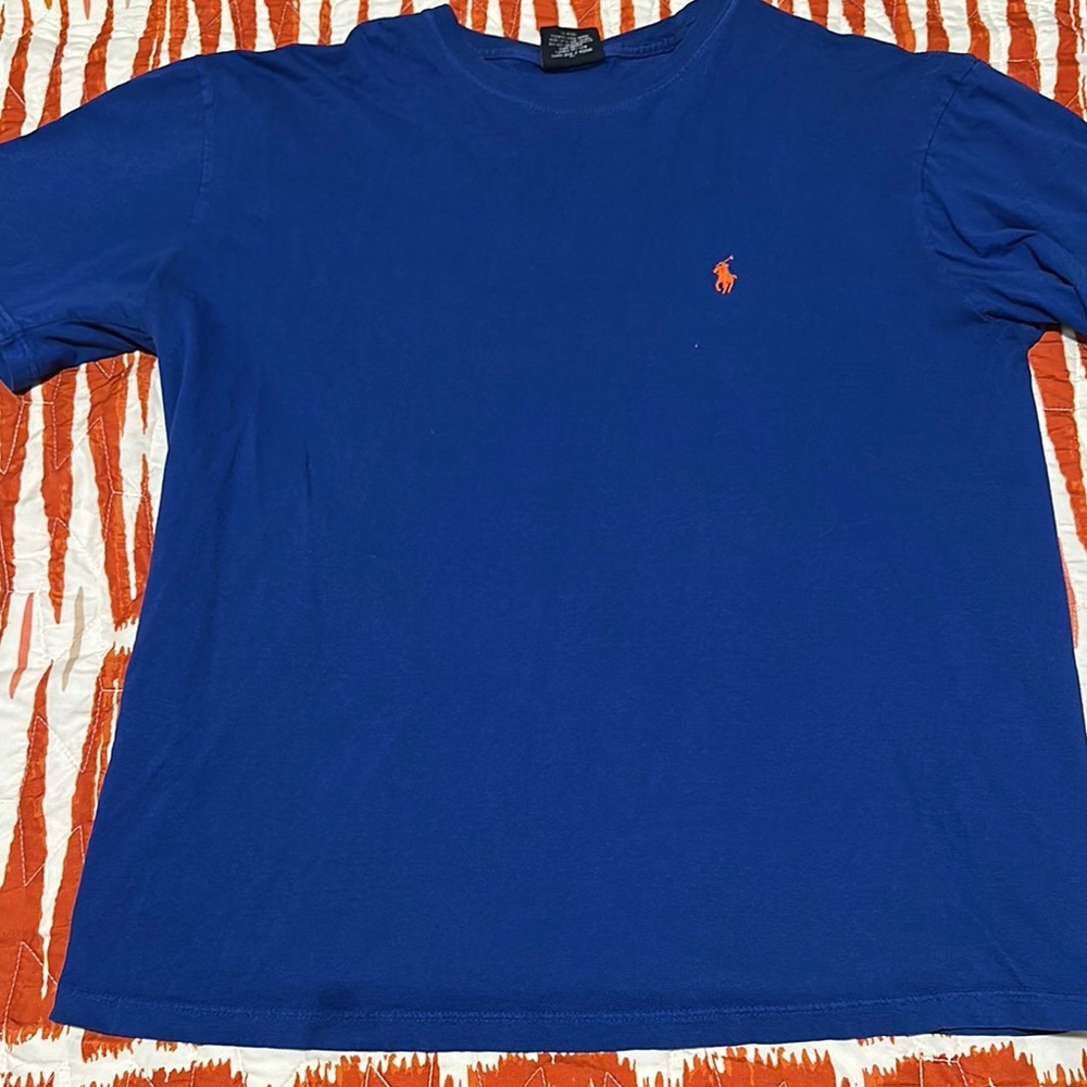 Ralph Lauren Royal Blue Tee with Orange Emblem